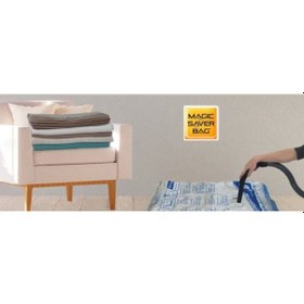 Resim Magic Saver Bag 6'lı Vakumlu Hurç Vakumlu Poşet Seti Yorgan Hurcu Şeffaf 