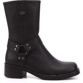 Resim Gönderi R Kadın Siyah Fermuarlı Küt Burun Kalın Topuklu Biker Bot Dkzb66832900 Siyah 