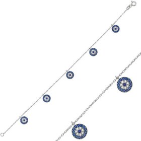 Resim Silver Evil Eye Women's Bracelet 