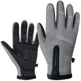 Resim Xindoker Kış Bisiklet Sürüşü İçin Isı Sağlayan, Ruhsatlı Dokunmatik Ekranlı, Dirsek Ve Eldiven Baskı Dirençli Gri Kılıf, Xxl Büyüklüğü 