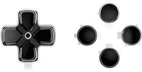 Resim eXtremeRate PS5 Controller BDM-010/020/030/040 Modeli için 2 Renkli Premium Tuşlar, Kendin Yap Yedek Yüz Düğmeleri D-pad & Action Düğmeleri PS5 Controller için Yedek Parça - Siyah ve Şeffaf 