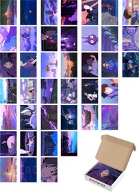 Resim postifull Anime Duvar Posteri Kolaj Seti - 40 Adet - Arkası Yapışkanlı Poster Seti - 10cm*15cm - Kutulu Set 