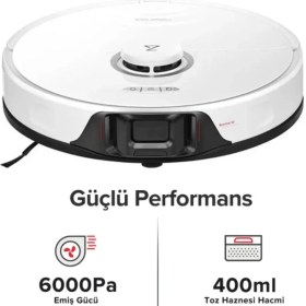 Resim Roborock S8 Sonic 6.000 Pa Emiş Gücü Sonic Titreşimli Mop Lidar Navigasyon Robot Süpürge 