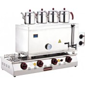 Resim Işıkgaz Doğalgazlı Ce Çift Tab. Kaynaklı 4 Demlik Çay Ocağı 85'lik 