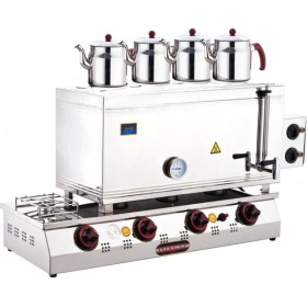 Resim Işıkgaz Doğalgazlı Ce Çift Tab. Kaynaklı 4 Demlik Çay Ocağı 85'lik 