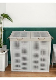 Resim Woodluck 2 Li Kirli Çamaşır Sepeti Yıkanabilir Bezli 