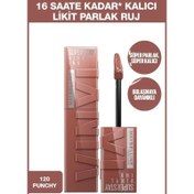 Resim Maybelline New York Super Stay Vinyl Ink Likit Ruj 120 Punchy 