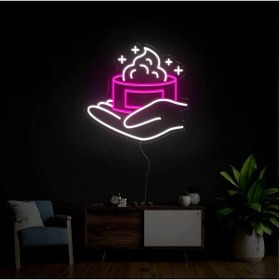 Resim BİZ BU İŞİN KEYİF KISMINDAYIZ El Kremi Şekilli Neon Tabela 