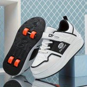 Resim Erkek ve Kız Çocuklar İçin 4 Tekerlekli Paten Ayakkabıları, Spor Botu, Doğum Günü Hediyesi Oyun Ayakkabısı, Çocuk Moda Sneakerleri 