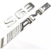 Resim Benz S 63 Ve Amg Krom Bagaj Yazısı Seti 3m 3d Abs 2'li Set 