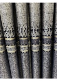 Resim Nivemeshome Damla Ft614337 V-502 Lacivert 1/3 Sık Pileli Fon Perde Apm Lacivert 