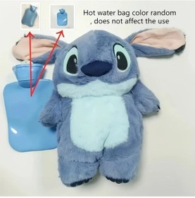 Resim Honeybeeshop Stitch Peluş Pembe Mavi Yumuşak Sarılabilir Oyuncak 3 Yüz İfadesi Çocuklar İçin 