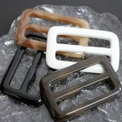 Resim 2 adet/paket 6.4cm Dikdörtgen Üç Seviyeli Toka Palto Rüzgarlık Kemeri Düğme Erkek ve Kadın Giyim Sırt Çantası Toka Aksesuarları Japon Giyim Köşe Tokası 