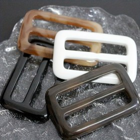 Resim 2 adet/paket 6.4cm Dikdörtgen Üç Seviyeli Toka Palto Rüzgarlık Kemeri Düğme Erkek ve Kadın Giyim Sırt Çantası Toka Aksesuarları Japon Giyim Köşe Tokası 