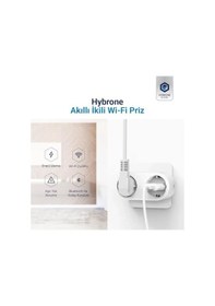 Resim Akım Korumalı İkili Wi-fi Akıllı Priz, 16 Amper, Enerji İzleme, Çocuk Kilidi, Uygulama İle Uzaktan Kontrol 