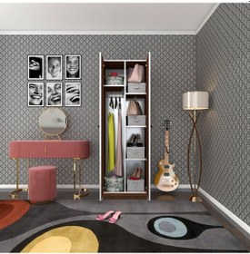 Resim Kenzlife Gardırop 2 Kapılı Kapaklı Leylak Cvz 173 60 42 Gardolap Dolap Ofis 