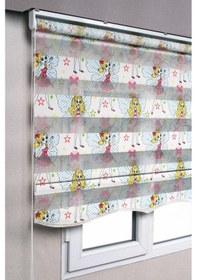 Resim Etekli Prenses Desenli Zebra Stor Güneşlik Perdeler 