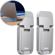 Resim Baseus Katlanabilir Portatif Macbook Dizüstü Bilgisayar Laptop Stand Ayağı Gümüş 