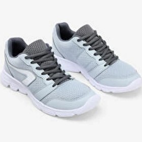 Resim Decathlon Kadın Koşu Ayakkabısı Gri - Run 100 Bağcıklı Su Geçirmez Tekstil Malzeme ile Rahat 