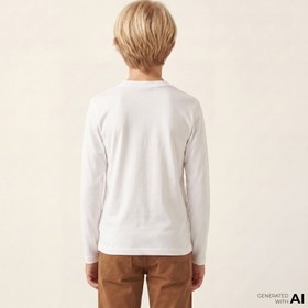 Resim Lacoste Classic Çocuk Beyaz T-Shirt 