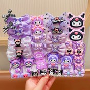Resim 16 adet/18 adet Set for kuromi, for My Melody, for Cinnamoroll ve Sevimli Kedi için, Saçlara Nazik ve Harika Esneklikte Saç Tokaları İçeren, Onları Mükemmel Bir Doğum Günü Hediyesi Yapıyor. 