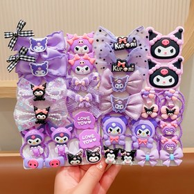 Resim 16 adet/18 adet Set for kuromi, for My Melody, for Cinnamoroll ve Sevimli Kedi için, Saçlara Nazik ve Harika Esneklikte Saç Tokaları İçeren, Onları Mükemmel Bir Doğum Günü Hediyesi Yapıyor. 