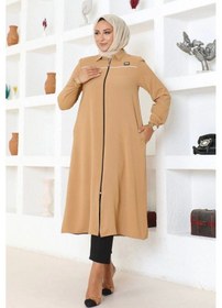 Resim Arma Ve Biye Detaylı Ara Boy Kap - Camel / K0103 Camel 