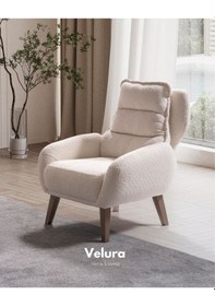 Resim Alya Berjer & Tekli Koltuk Krem 