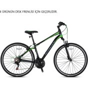 Resim Kron TX75 Mekanik Disk Fren Şehir Bisikleti Siyah Yeşil 16(41cm) 