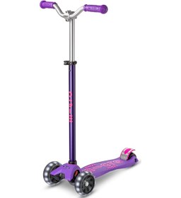 Resim Micro Maxi Deluxe Pro Led 3 Tekerli Işıklı Çocuk Scooter Purple Pink 