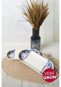 Resim Keramika Wave Flow Noyan Kayık Tabak 26 Cm 2 Adet 22747 Çok Renkli 