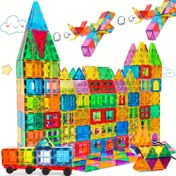 Resim Manyetik 3D Yapı Blokları Seti - Gençler, Erkekler & Kızlar için Renkli İnşaat Oyun Panoları - İdeal Noel & Yeni Yıl Hediyesi, En İyi Noel Hediyesi 