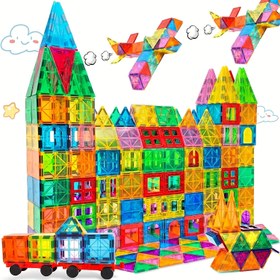 Resim Manyetik 3D Yapı Blokları Seti - Gençler, Erkekler & Kızlar için Renkli İnşaat Oyun Panoları - İdeal Noel & Yeni Yıl Hediyesi, En İyi Noel Hediyesi 