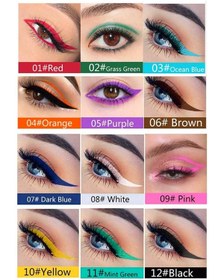 Resim Miss 12'li Renkli Eyeliner & Pen 12 Color Eyeliner 