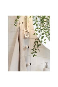 Resim IKEA Huş 2 Li Banyo Duvar Askısı Siyah Renk Huş Banyo Aksesuar Havlu Askısı 