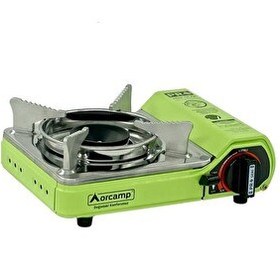 Resim Orcamp Pro Mini Çantalı Gaz Stop Emniyetli Kamp Ocağı Yeşil 