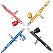 Resim Çift Aksiyon Yerçekimi Boya Tabancası 0.3mm Nozul Hava Fırçası Figür Model Boyama, Manikür, Kek, Dövme, DIY Metal Yapı ile - Elektriksiz 