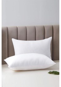 Resim Elyaf Dolgulu 4 Adet Silikon Yastık 50x70 Cm Pamuk Otel Yastık Beyaz Yumuşak Beyaz 