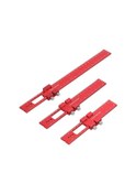 Resim Wezone Alüminyum Ahşapçılık Çizim Cetveli 3'lü Set - İki Ölçü Sistemi, 45-90 Derece Açı, Cnc Lazer Ölçü, Kalem Rehberi 16/20/30cm 