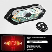 Resim Reedark Siyah 1820 Usb Şarjlı Akıllı Kumandalı Motosiklet Fari: Led Fren Işığı, Sinyal, Uyarı Hoparlörü Ve Su Geçirmez Gece Kullanıma Uygun 