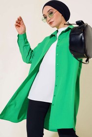 Resim Bigdart 5845 Tesettür Tunik - Yeşil 