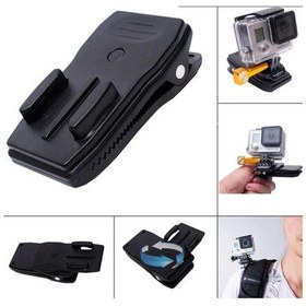 Resim Gplus Gp138c 360 Derece Dönen Kıskaç Aksiyon Kamera Çanta Klipsi 