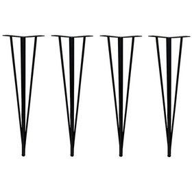 Resim 4 Adet Firkete Sehpa Ayağı 41 Cm Mobilya Ayak Ayarlı Pabuçlu 