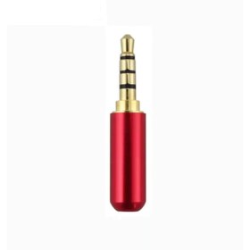 Resim Daier 3.5mm Lehimli 4 Boğumlu Kulaklık Ve Mikrofon Jakı Kırmızı Renk 
