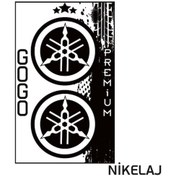 Resim Yamaha Uyumlu 5x5 Cm İkili Damlasız Etiket 