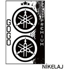 Resim Yamaha Uyumlu 5x5 Cm İkili Damlasız Etiket 