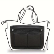 Resim Tote el çantası için taşınabilir seyahat kozmetik saklama çantası, basit kadınların temel makyaj ve cilt bakımı poşeti 