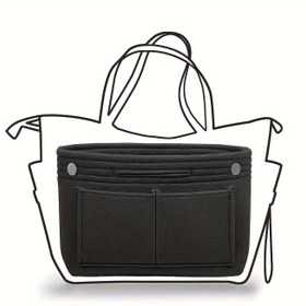 Resim Tote el çantası için taşınabilir seyahat kozmetik saklama çantası, basit kadınların temel makyaj ve cilt bakımı poşeti 