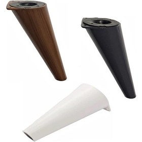 Resim Eymenyapimarket Retro Açılı Konik Plastik Mobilya Ayak Koltuk Ayağı 15 Cm 