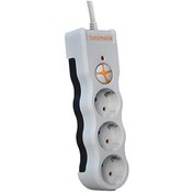 Resim Tunçmatik 1050 Joule TSK19009 3 Bölmeli 1.5 M Beyaz Akım Koruma Prizi 